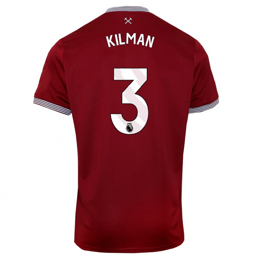 Danxen Women Maximilian Kilman #3 Burgundy White Home Jersey 2025/26 T-Shirt
