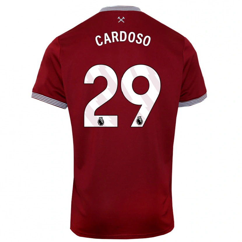 Danxen Women Goncalo Cardoso #29 Burgundy White Home Jersey 2025/26 T-Shirt