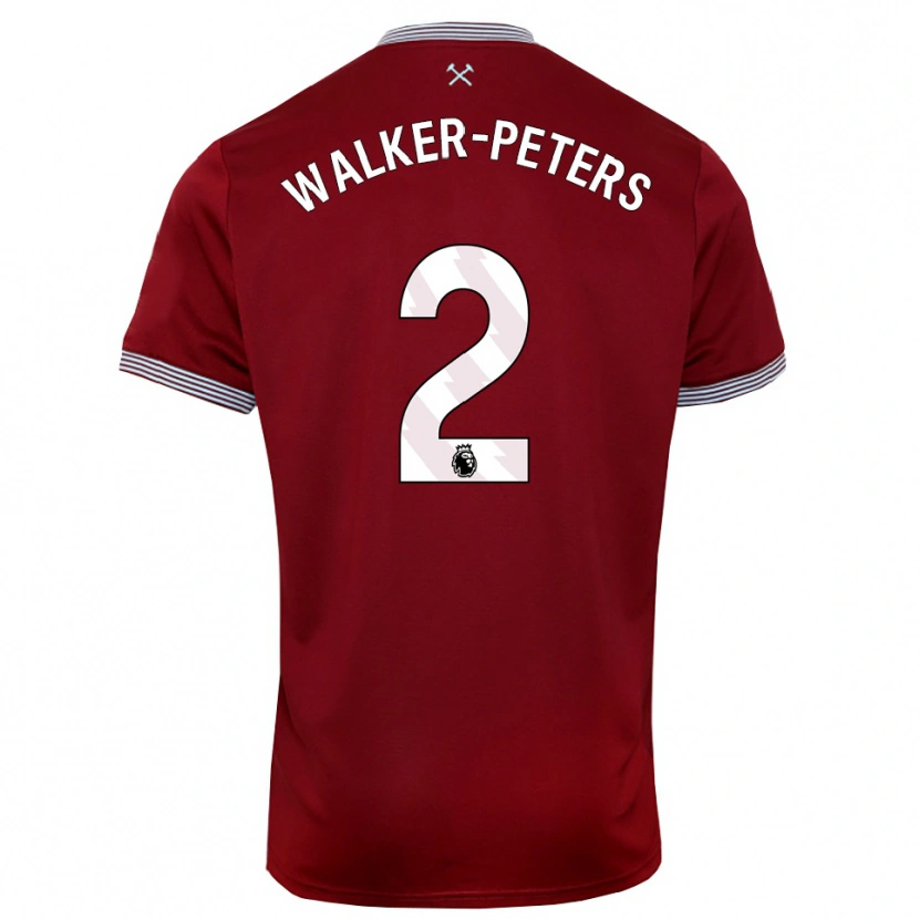 Danxen Women Kyle Walker-Peters #2 Burgundy White Home Jersey 2025/26 T-Shirt
