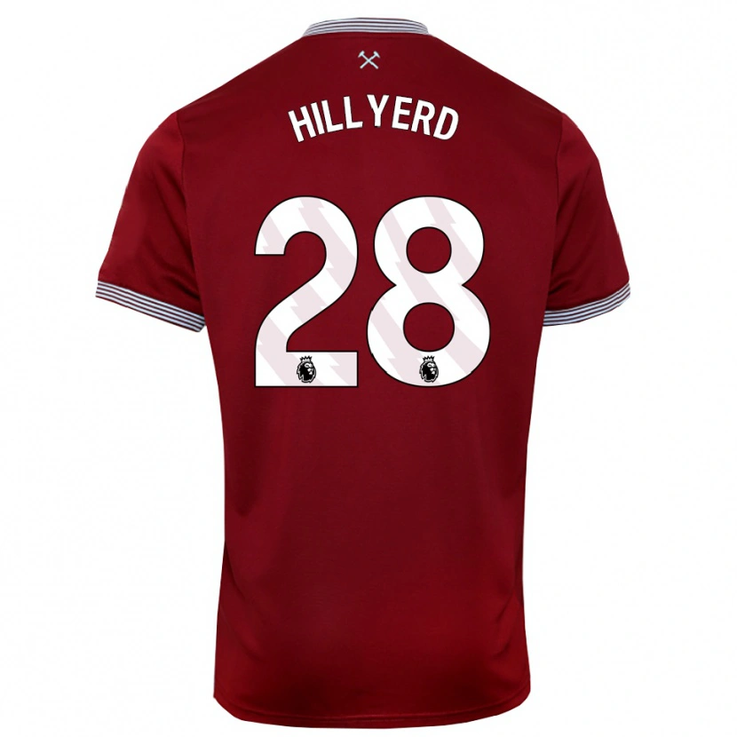 Danxen Women Sophie Hillyerd #28 Burgundy White Home Jersey 2025/26 T-Shirt