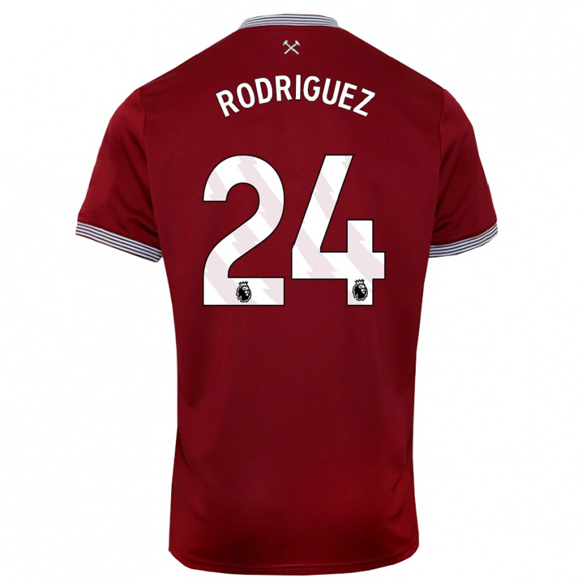 Danxen Women Guido Rodríguez #24 Burgundy White Home Jersey 2025/26 T-Shirt