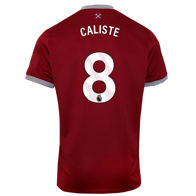 Danxen Women Gabriel Caliste #8 Burgundy White Home Jersey 2025/26 T-Shirt