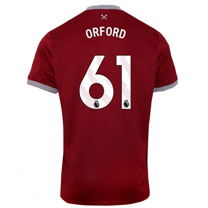 Danxen Women Lewis Orford #61 Burgundy White Home Jersey 2025/26 T-Shirt