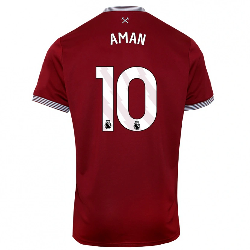Danxen Women Abdulkareem Aman #10 Burgundy White Home Jersey 2025/26 T-Shirt