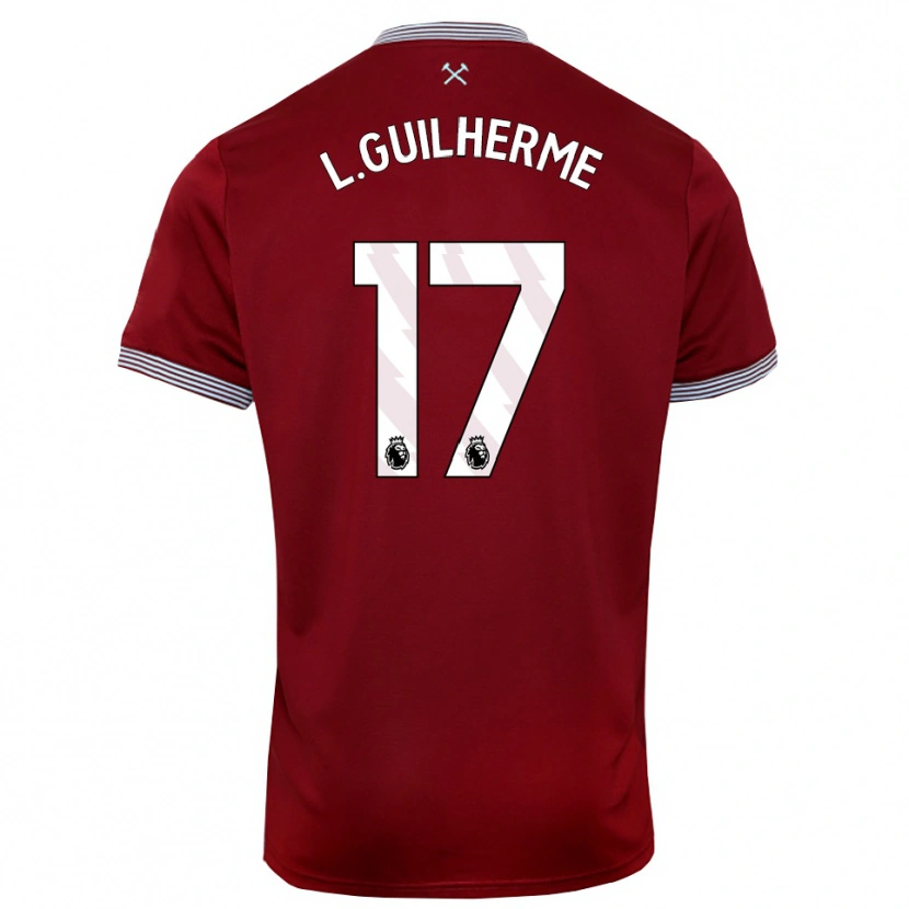 Danxen Women Luis Guilherme #17 Burgundy White Home Jersey 2025/26 T-Shirt