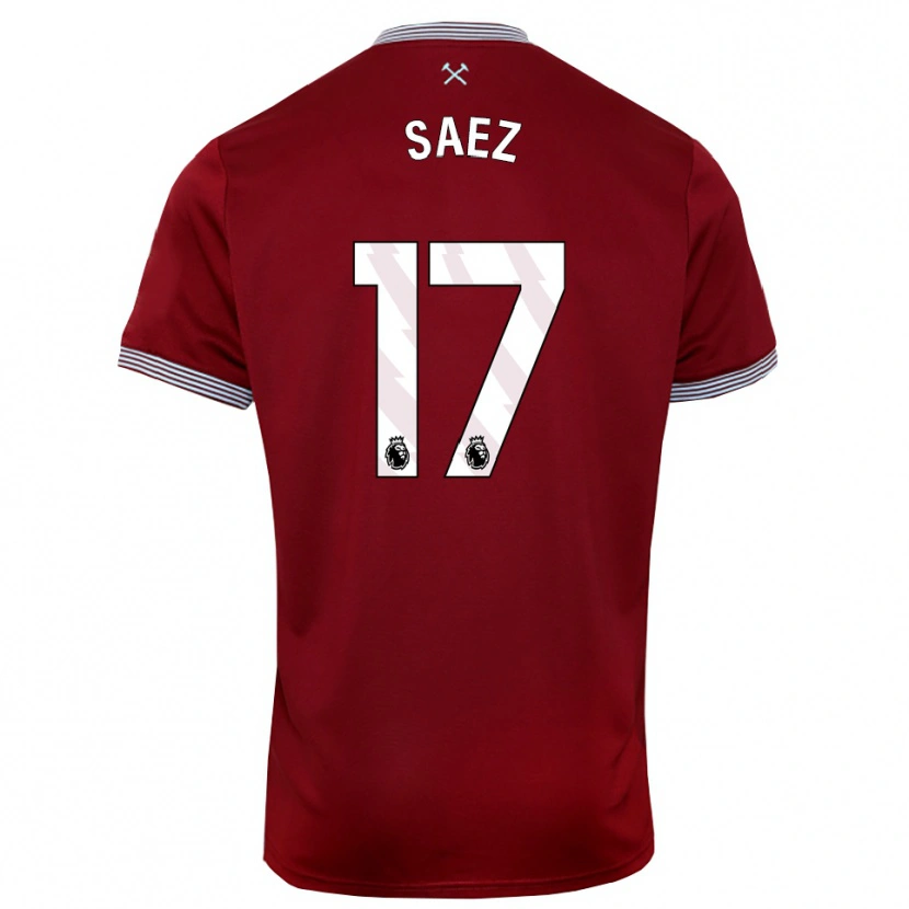 Danxen Women Camila Sáez #17 Burgundy White Home Jersey 2025/26 T-Shirt