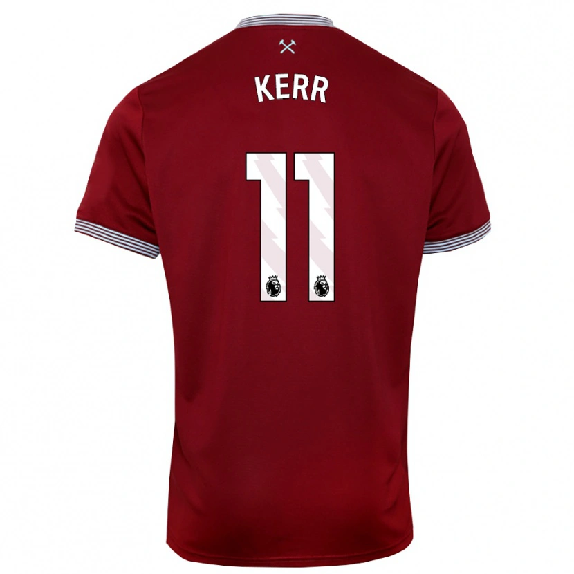 Danxen Women Joel Kerr #11 Burgundy White Home Jersey 2025/26 T-Shirt
