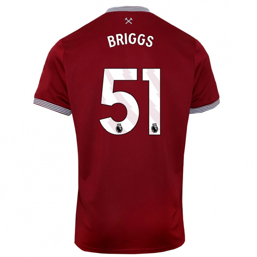 Danxen Women Josh Briggs #51 Burgundy White Home Jersey 2025/26 T-Shirt
