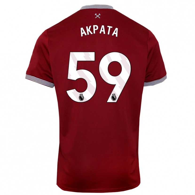 Danxen Women Tyron Akpata #59 Burgundy White Home Jersey 2025/26 T-Shirt