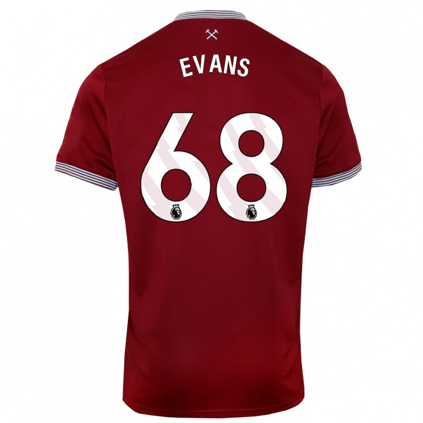 Danxen Women Isaac Evans #68 Burgundy White Home Jersey 2025/26 T-Shirt