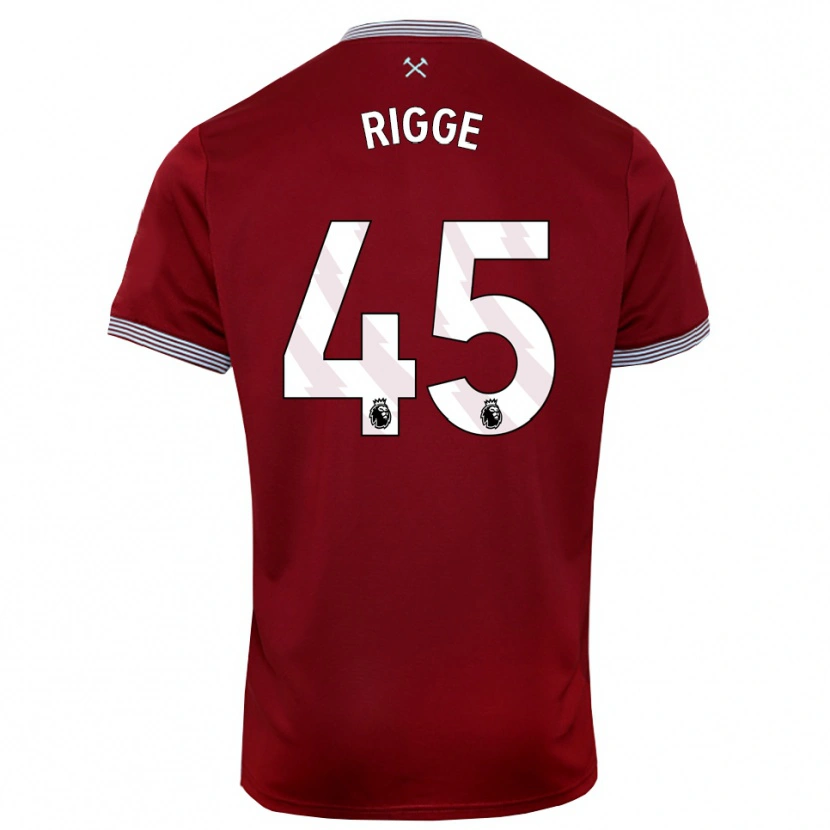 Danxen Women Daniel Rigge #45 Burgundy White Home Jersey 2025/26 T-Shirt