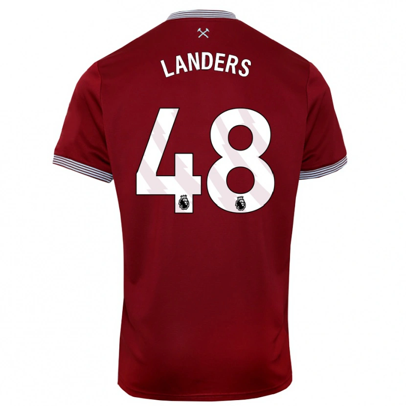 Danxen Women Josh Landers #48 Burgundy White Home Jersey 2025/26 T-Shirt