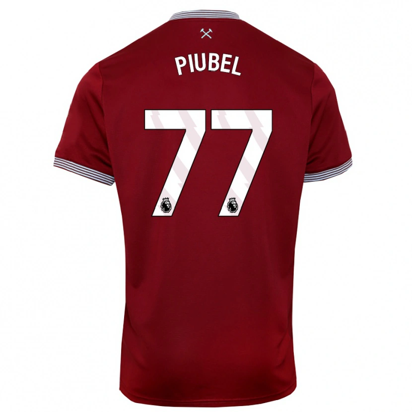 Danxen Women Seraina Piubel #77 Burgundy White Home Jersey 2025/26 T-Shirt