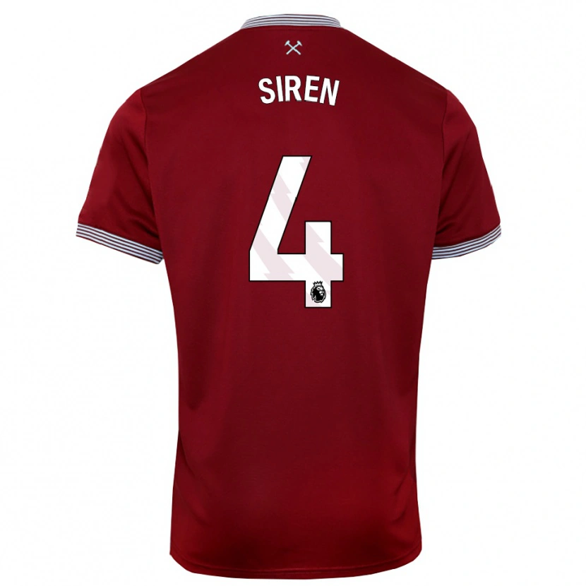 Danxen Women Oona Siren #4 Burgundy White Home Jersey 2025/26 T-Shirt