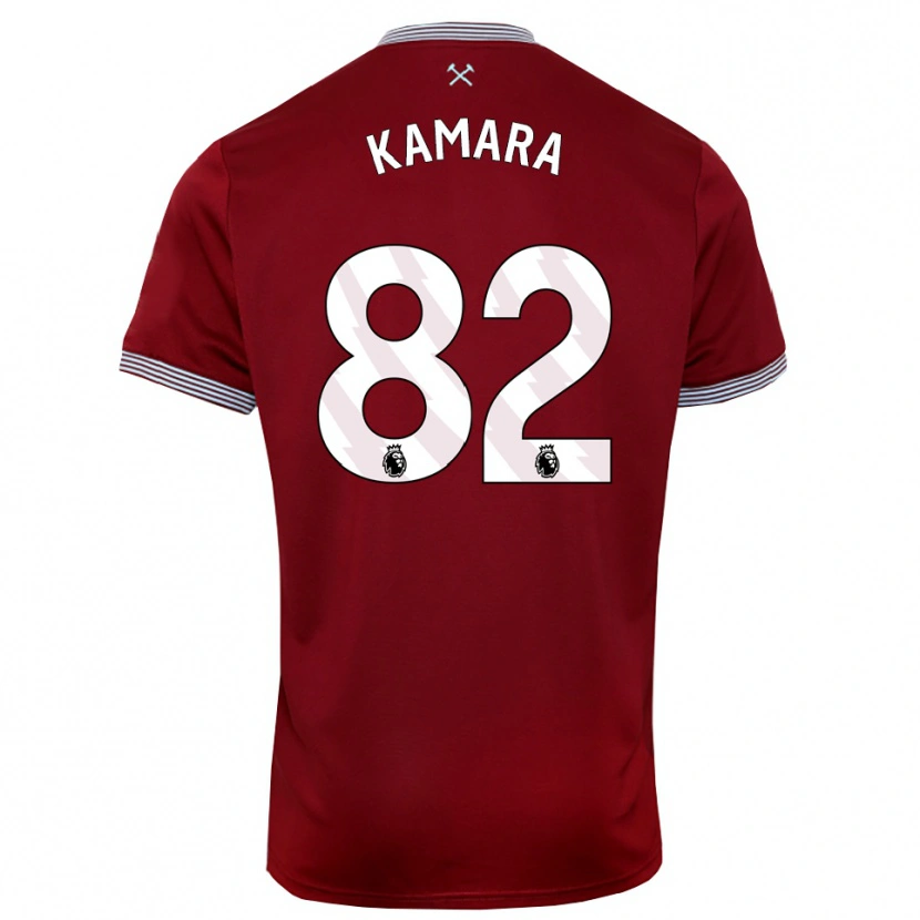 Danxen Women Aaron Kamara #82 Burgundy White Home Jersey 2025/26 T-Shirt