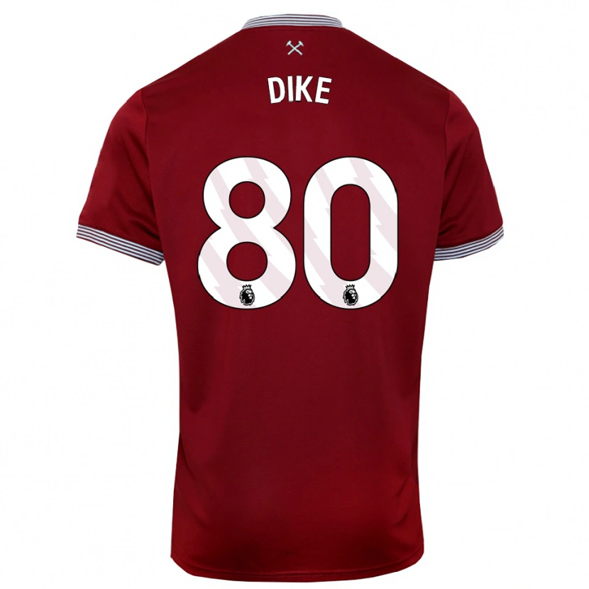 Danxen Women Andre Dike #80 Burgundy White Home Jersey 2025/26 T-Shirt