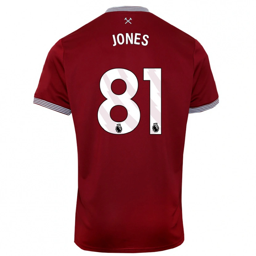 Danxen Women Liam Jones #81 Burgundy White Home Jersey 2025/26 T-Shirt