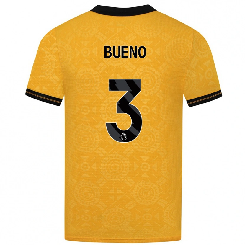 Danxen Women Hugo Bueno #3 Yellow Black Home Jersey 2025/26 T-Shirt