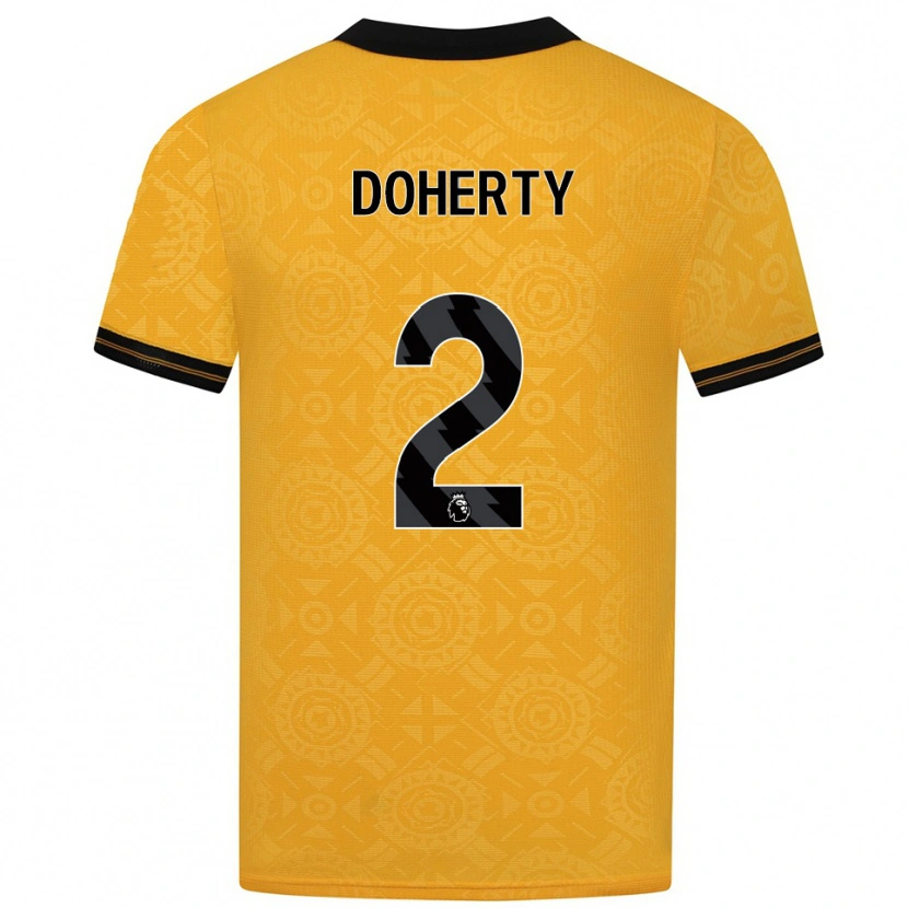 Danxen Women Matt Doherty #2 Yellow Black Home Jersey 2025/26 T-Shirt