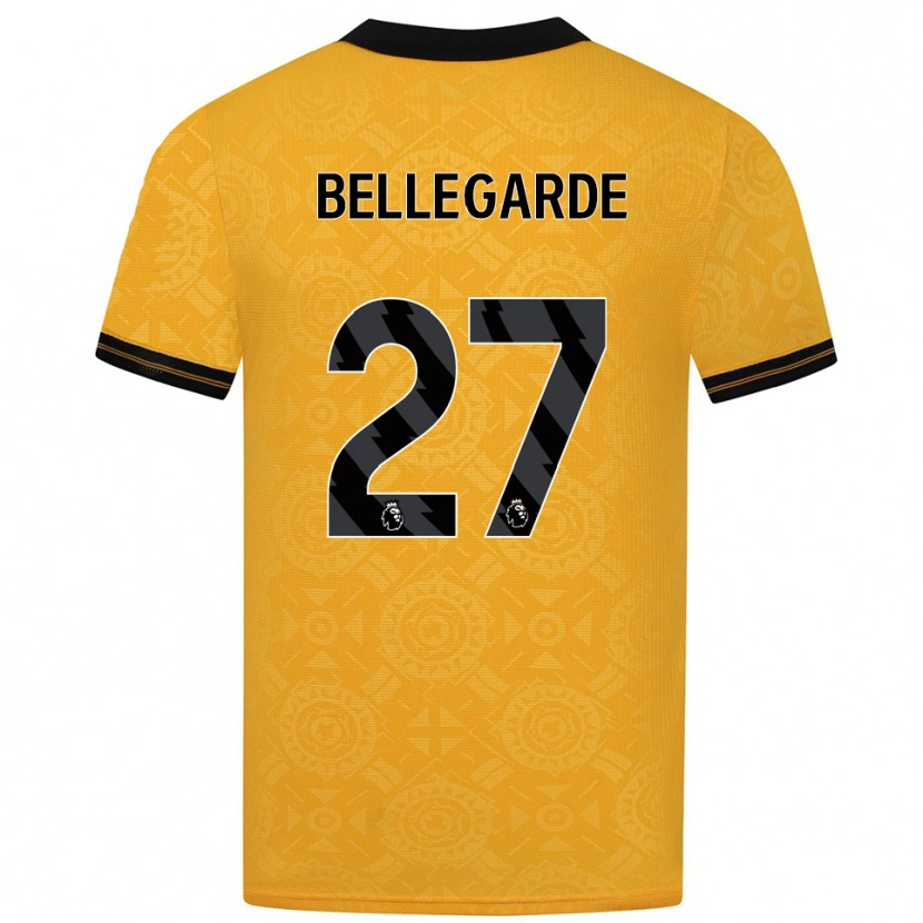 Danxen Women Jean-Ricner Bellegarde #27 Yellow Black Home Jersey 2025/26 T-Shirt