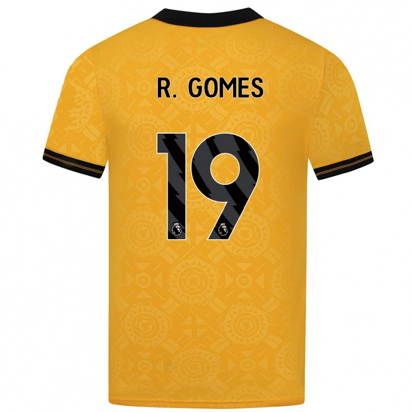 Danxen Women Rodrigo Gomes #19 Yellow Black Home Jersey 2025/26 T-Shirt
