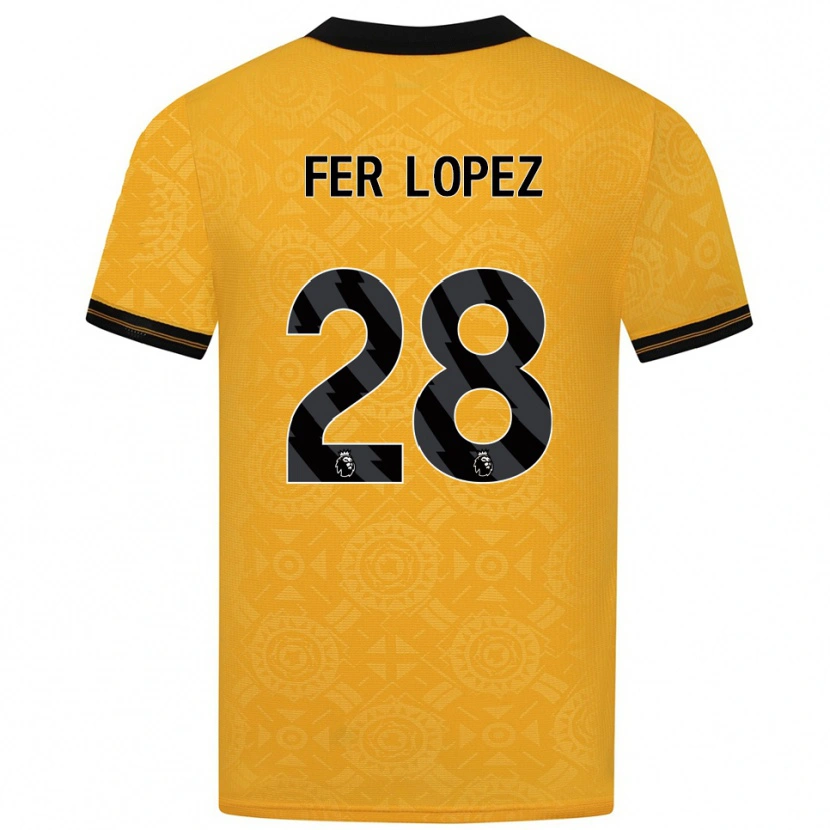 Danxen Women Fer López #28 Yellow Black Home Jersey 2025/26 T-Shirt