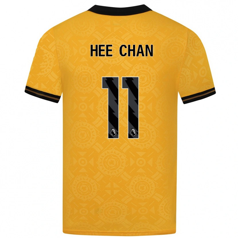 Danxen Women Hee-Chan Hwang #11 Yellow Black Home Jersey 2025/26 T-Shirt