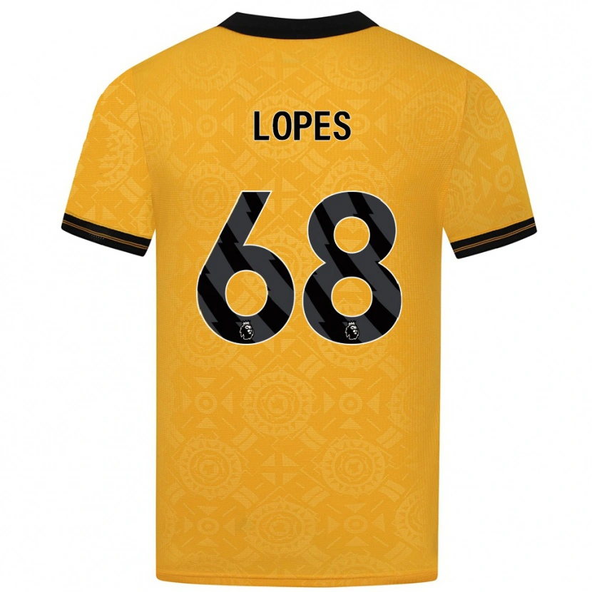 Danxen Women Leo Lopes #68 Yellow Black Home Jersey 2025/26 T-Shirt