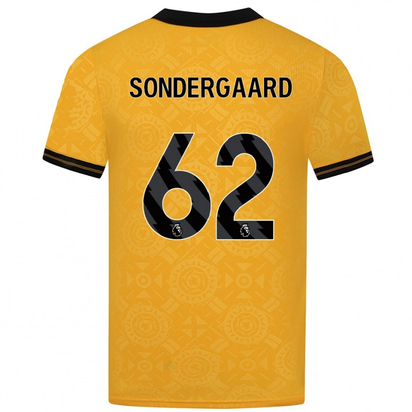Danxen Women Andreas Sondergaard #62 Yellow Black Home Jersey 2025/26 T-Shirt