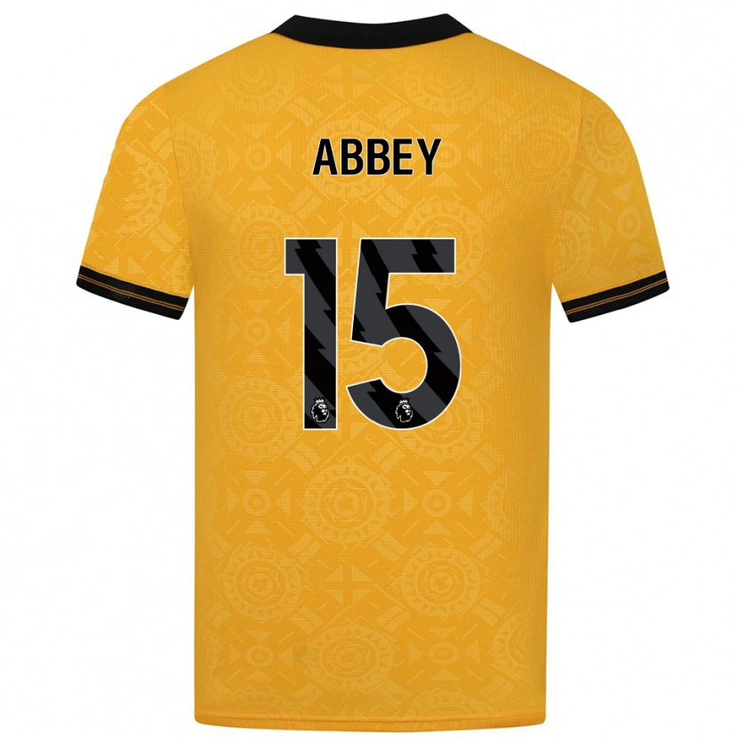 Danxen Women Jerome Abbey #15 Yellow Black Home Jersey 2025/26 T-Shirt