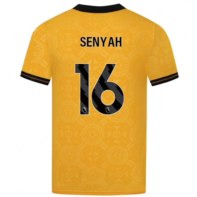 Danxen Women Kwasi Senyah #16 Yellow Black Home Jersey 2025/26 T-Shirt