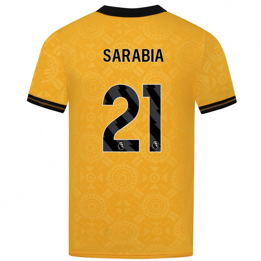 Danxen Women Pablo Sarabia #21 Yellow Black Home Jersey 2025/26 T-Shirt