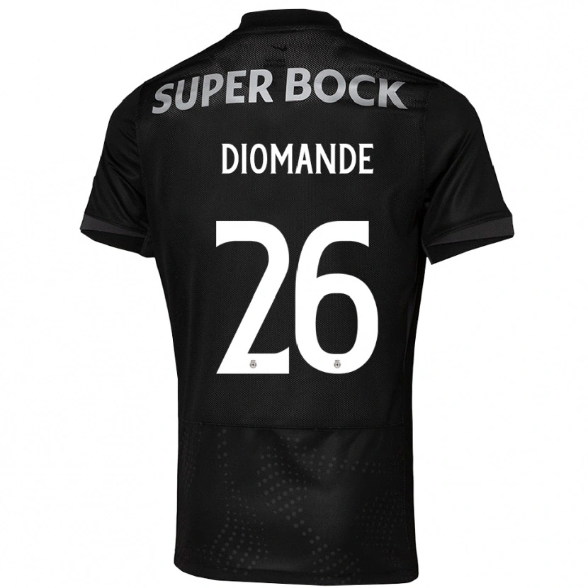 Danxen Women Ousmane Diomande #26 Black White Away Jersey 2025/26 T-Shirt