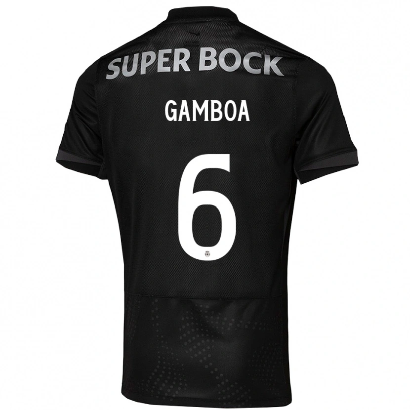 Danxen Women Sandro Gambôa #6 Black White Away Jersey 2025/26 T-Shirt