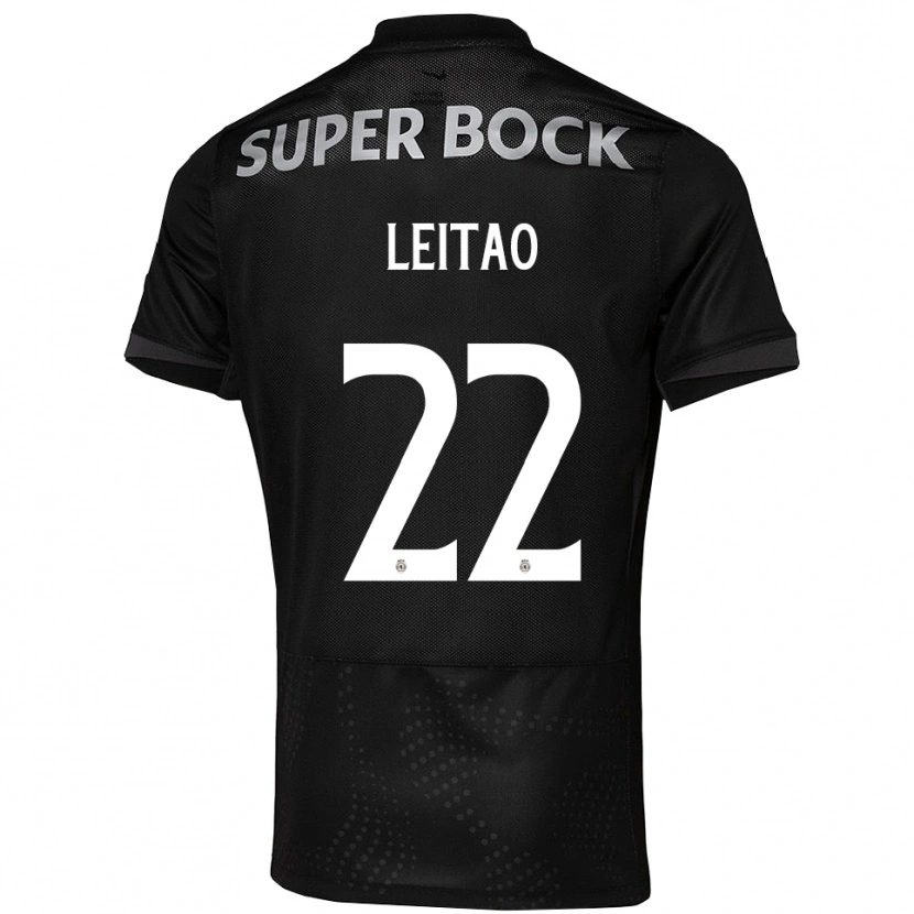 Danxen Women Tiago Leitão #22 Black White Away Jersey 2025/26 T-Shirt