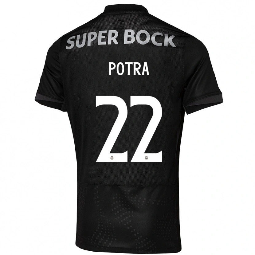 Danxen Women Catarina Potra #22 Black White Away Jersey 2025/26 T-Shirt