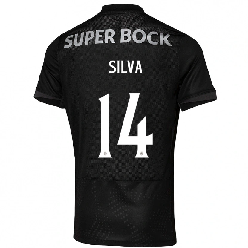 Danxen Women Guilherme Silva #14 Black White Away Jersey 2025/26 T-Shirt