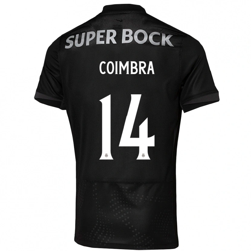 Danxen Women Telmo Coimbra #14 Black White Away Jersey 2025/26 T-Shirt