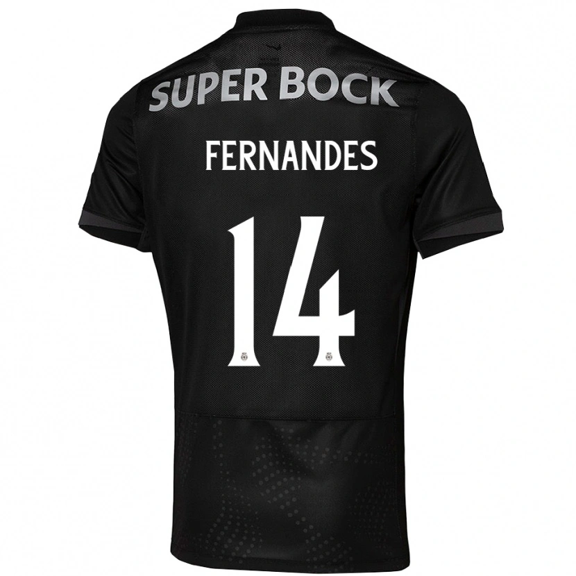 Danxen Women Santiago Fernandes #14 Black White Away Jersey 2025/26 T-Shirt