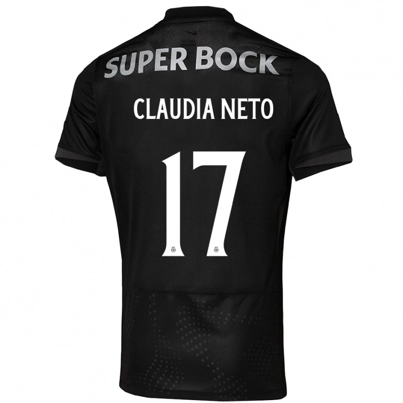 Danxen Women Cláudia Teresa Pires Neto #17 Black White Away Jersey 2025/26 T-Shirt
