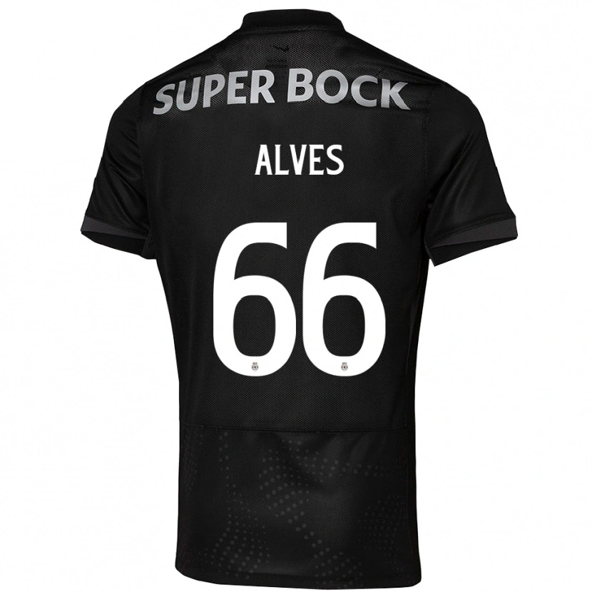 Danxen Women Miguel Alves #66 Black White Away Jersey 2025/26 T-Shirt