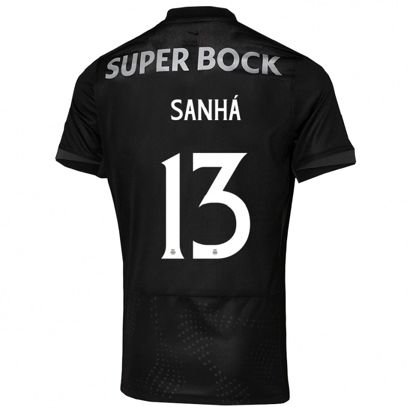 Danxen Women Micael Sanhá #13 Black White Away Jersey 2025/26 T-Shirt