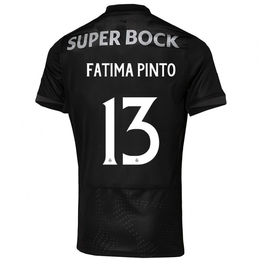 Danxen Women Fátima Alexandra Figueira Pinto #13 Black White Away Jersey 2025/26 T-Shirt
