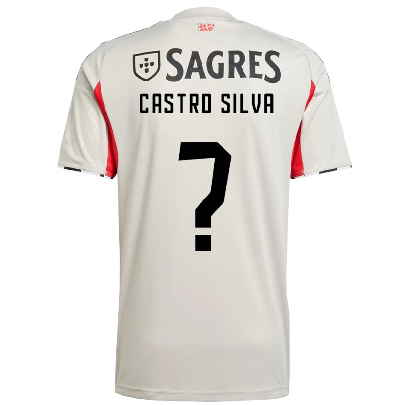 Danxen Women Guilherme Castro Silva #0 Off White Red Away Jersey 2025/26 T-Shirt