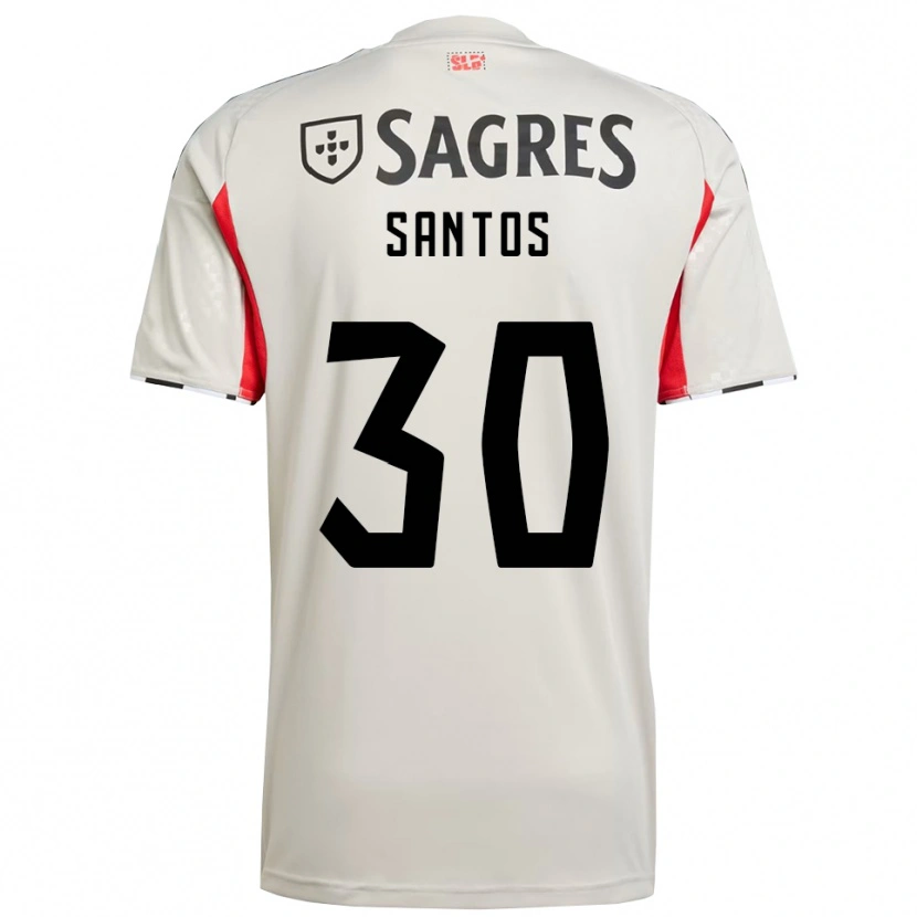 Danxen Women Daniela Santos #30 Off White Red Away Jersey 2025/26 T-Shirt
