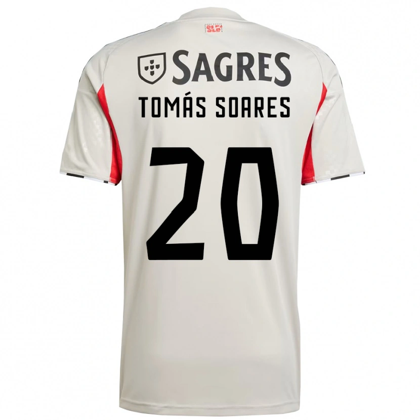 Danxen Women Tomás Soares #20 Off White Red Away Jersey 2025/26 T-Shirt