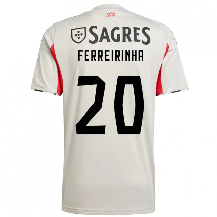 Danxen Women Afonso Ferreirinha #20 Off White Red Away Jersey 2025/26 T-Shirt