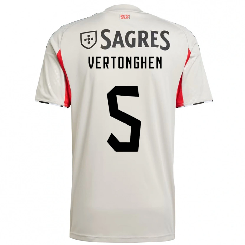 Danxen Women Jan Vertonghen #5 Off White Red Away Jersey 2025/26 T-Shirt