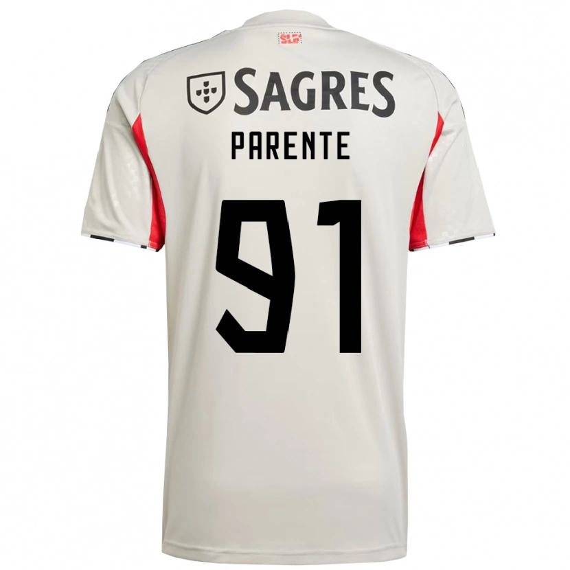 Danxen Women Tiago Parente #91 Off White Red Away Jersey 2025/26 T-Shirt
