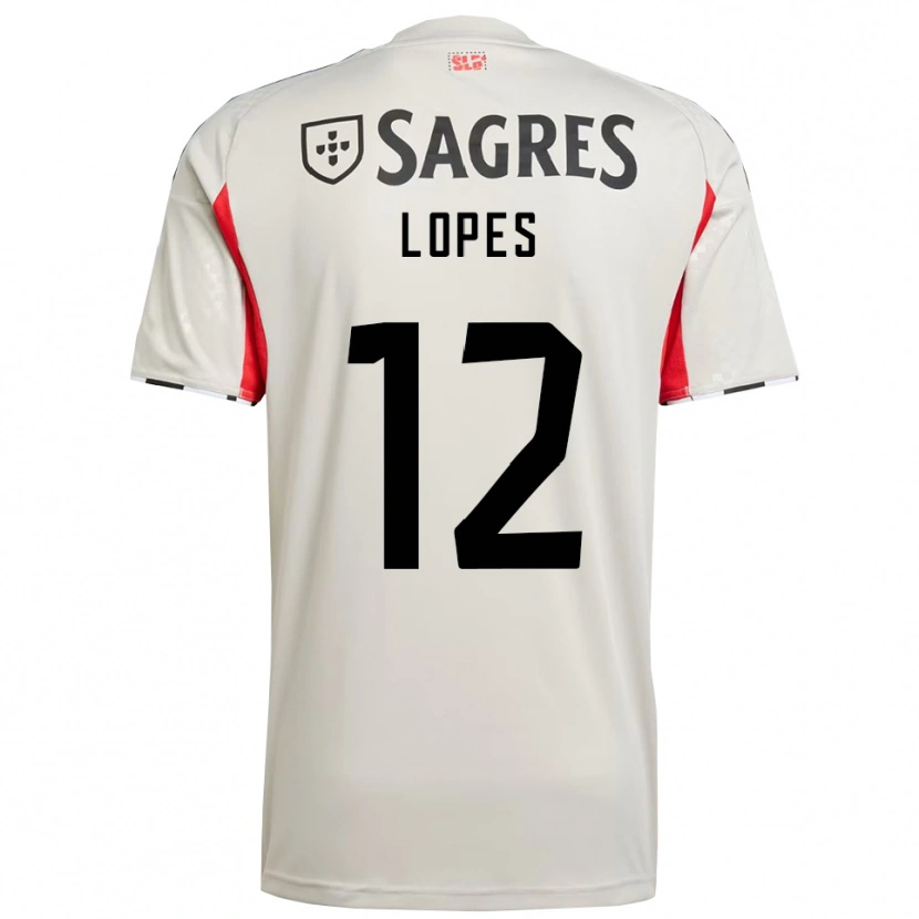 Danxen Women Leonardo Lopes #12 Off White Red Away Jersey 2025/26 T-Shirt